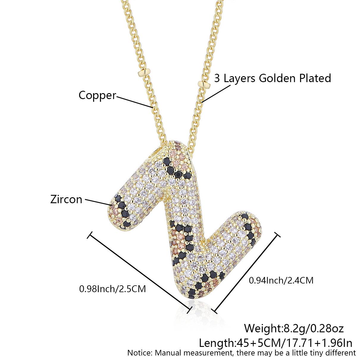 Leopard-pattern Balloon Bubble-set Zircon Letter Necklace with English Letters and Gemstone Beads Chain for Women Z
Leopard-pattern Balloon Bubble-set Zircon Letter Necklace with English Letters and Gemstone Beads Chain for Women Z