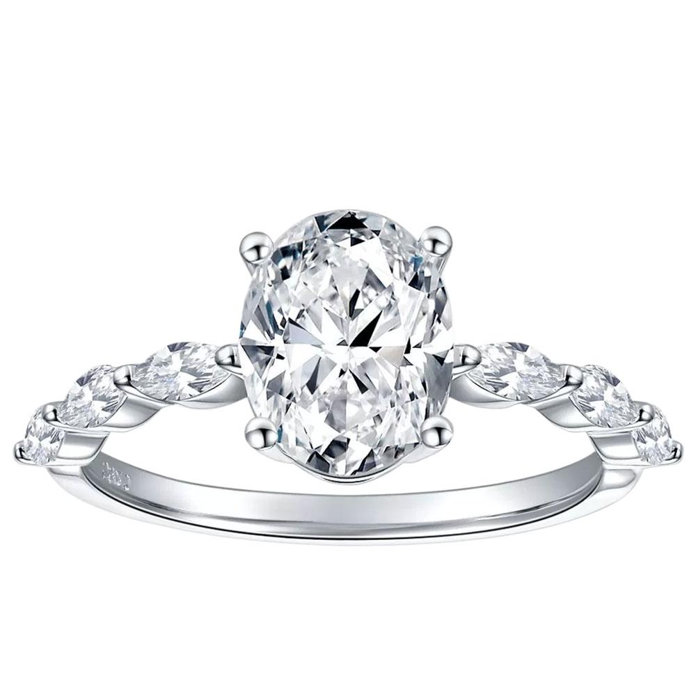 KNOBSPIN 2ct Oval Cut Moissanite Engagement Rings for Women s925 Sliver Plated 18k White Gold Promise Ring for Her Gift 4
KNOBSPIN 2ct Oval Cut Moissanite Engagement Rings for Women s925 Sliver Plated 18k White Gold Promise Ring for Her Gift 4