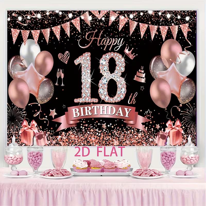 2D Sparkly Rose Gold 18th Birthday Backdrop, 18 with Rhinestone Effect & Party Decorations 47.2x31.5inch/120*80cm
2D Sparkly Rose Gold 18th Birthday Backdrop, 18 with Rhinestone Effect & Party Decorations 47.2x31.5inch/120*80cm
