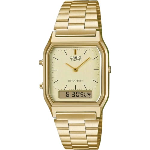 Casio ANA-DIGI Quartz Watch Vintage Series AQ-230GA-9DMQ Unisex Dual Time Gold Overseas Model
Casio ANA-DIGI Quartz Watch Vintage Series AQ-230GA-9DMQ Unisex Dual Time Gold Overseas Model