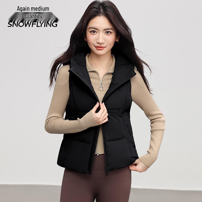 Женский пуховый жилет с капюшоном 2025 Snow Flying: Модная, Теплая, Зимняя куртка без рукавов 3XL чёрный
Женский пуховый жилет с капюшоном 2025 Snow Flying: Модная, Теплая, Зимняя куртка без рукавов 3XL чёрный