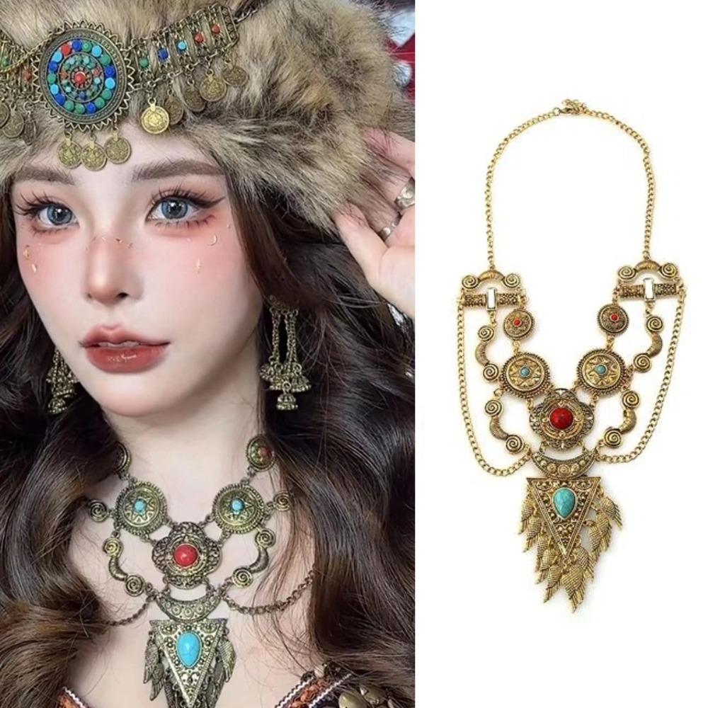 Vintage Bohemia Tassel Necklace Geometric Sweater Chains Fashion Tibetan Metal Necklace Women Style D
Vintage Bohemia Tassel Necklace Geometric Sweater Chains Fashion Tibetan Metal Necklace Women Style D