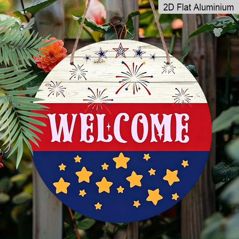 2D Flat Aluminum Independence Day Style Welcome Sign Wall Decoration, Available in Various Sizes, Firework Pattern. Suitable for Living Rooms 20*20cm
2D Flat Aluminum Independence Day Style Welcome Sign Wall Decoration, Available in Various Sizes, Firework Pattern. Suitable for Living Rooms 20*20cm