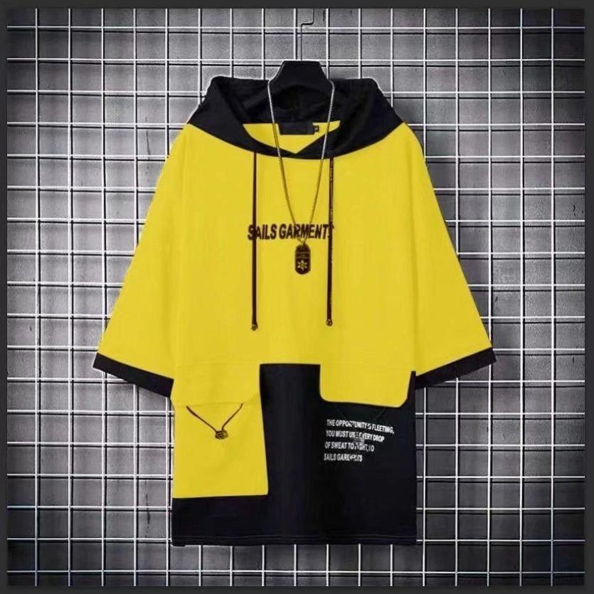 Summer Short Sleeve Hooded T Shirts Casual Clothes Men XXXL жовтий
Summer Short Sleeve Hooded T Shirts Casual Clothes Men XXXL жовтий
