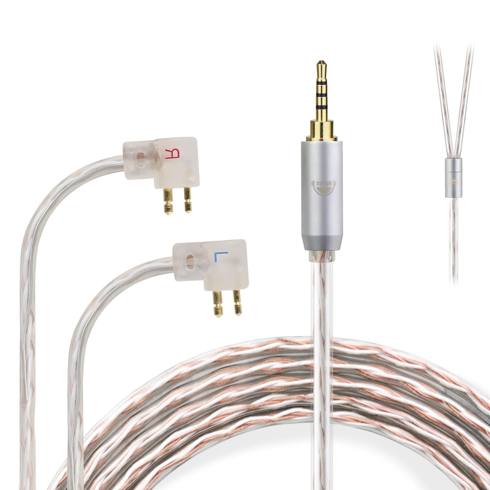 okcsc JBX Recable ER4P Earphone Cable for Earphones and Headphones Compatible with OFC Length ER4B, ER4S, ER4PT, ER6I, etc. 4-core 1.2m 2.5mm
okcsc JBX Recable ER4P Earphone Cable for Earphones and Headphones Compatible with OFC Length ER4B, ER4S, ER4PT, ER6I, etc. 4-core 1.2m 2.5mm