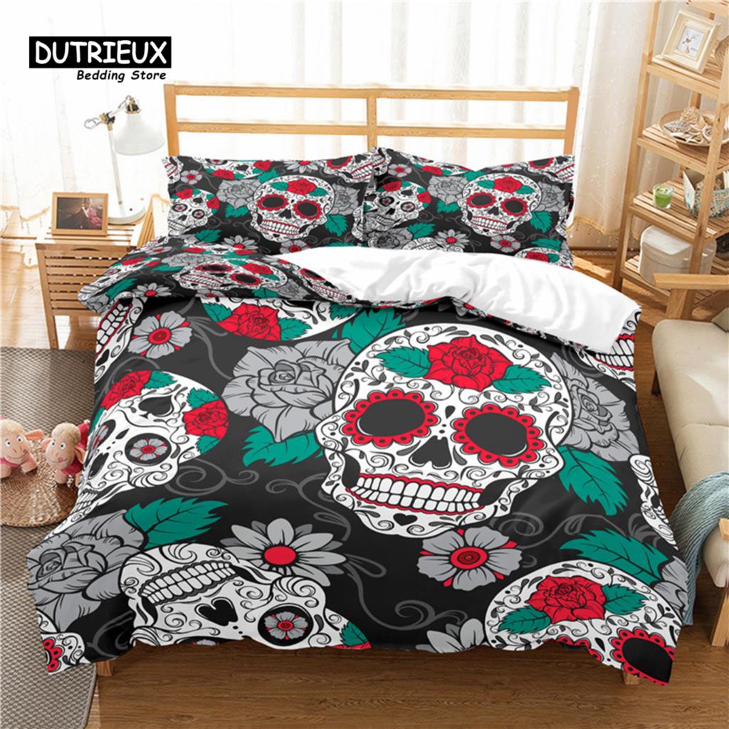 Home Living Luxury 3D Rose Skull Print 2/3Pcs Comfortable Duvet Cover PillowCase Bedding Sets Queen and King EU/US/AU Size EU single(135x200cm)
Home Living Luxury 3D Rose Skull Print 2/3Pcs Comfortable Duvet Cover PillowCase Bedding Sets Queen and King EU/US/AU Size EU single(135x200cm)