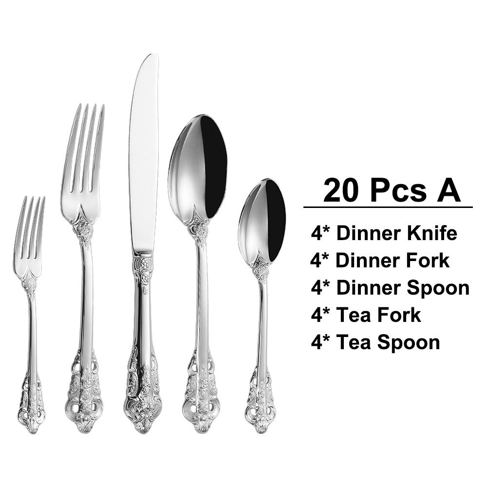 30 предметов позолоченный роскошный набор столовых приборов из нержавеющей стали винтажная западная посуда серебряный нож ложка вилка набор кухонных принадлежностей
30 предметов позолоченный роскошный набор столовых приборов из нержавеющей стали винтажная западная посуда серебряный нож ложка вилка набор кухонных принадлежностей