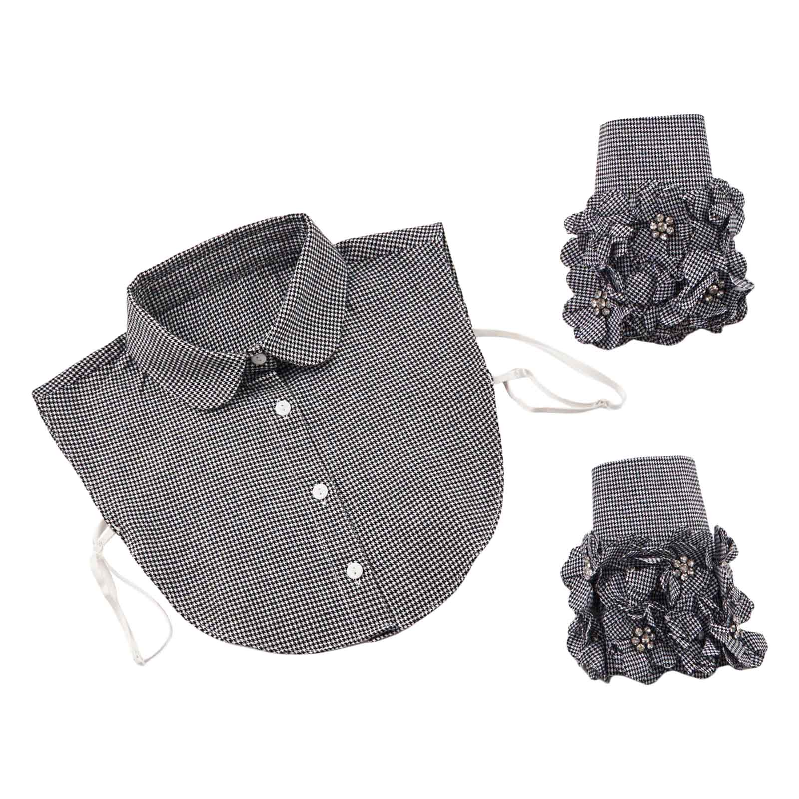Detachable False Collar Houndstooth Beaded Wristband Accessory for Hoodie Sweater and Dress for Lady Girl 1
Detachable False Collar Houndstooth Beaded Wristband Accessory for Hoodie Sweater and Dress for Lady Girl 1