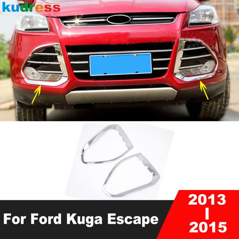 For Ford Kuga Escape 2013 2014 2015 Chrome Car Front Fog Light Lamp Cover Trim Head Foglight Bezel Trims Accessories
For Ford Kuga Escape 2013 2014 2015 Chrome Car Front Fog Light Lamp Cover Trim Head Foglight Bezel Trims Accessories