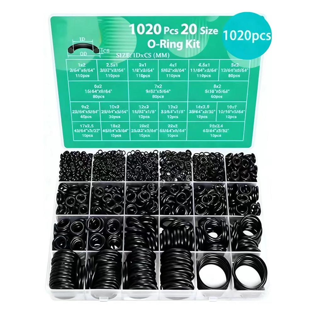 1020pcs Rubber Sealing Gaskets Universal O-Ring Sealing Washer Nitrile Oil Resistant Faucet Plumbing Car Repair Gasket 20 Size
1020pcs Rubber Sealing Gaskets Universal O-Ring Sealing Washer Nitrile Oil Resistant Faucet Plumbing Car Repair Gasket 20 Size