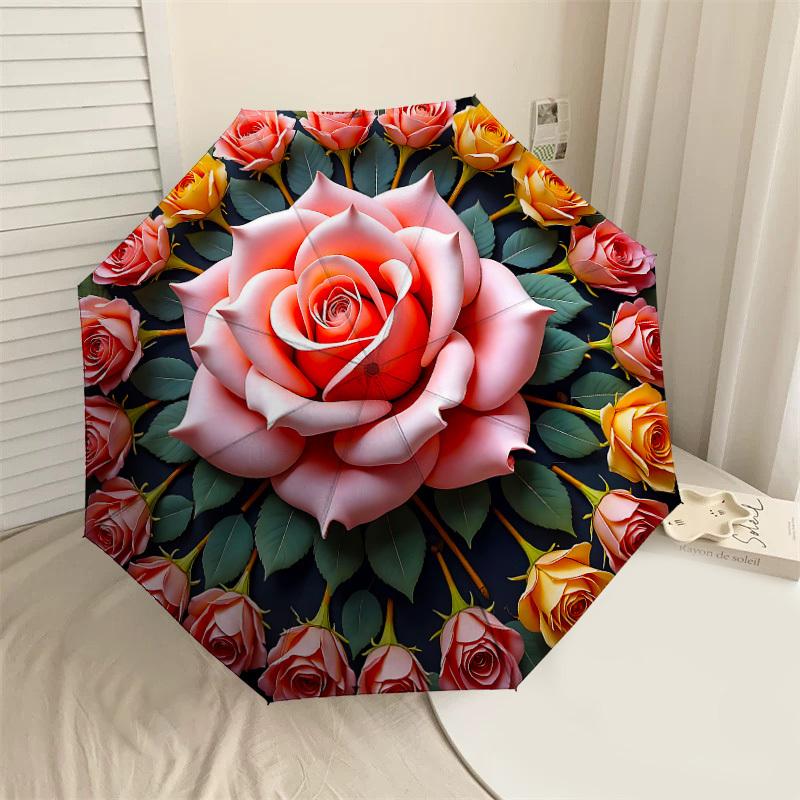 1PC Rose Floral Umbrella-8-Rib Reinforced, Automatic Open, Lightweight & Durable, Cute Fashion Accessory for Outdoor-P98
1PC Rose Floral Umbrella-8-Rib Reinforced, Automatic Open, Lightweight & Durable, Cute Fashion Accessory for Outdoor-P98