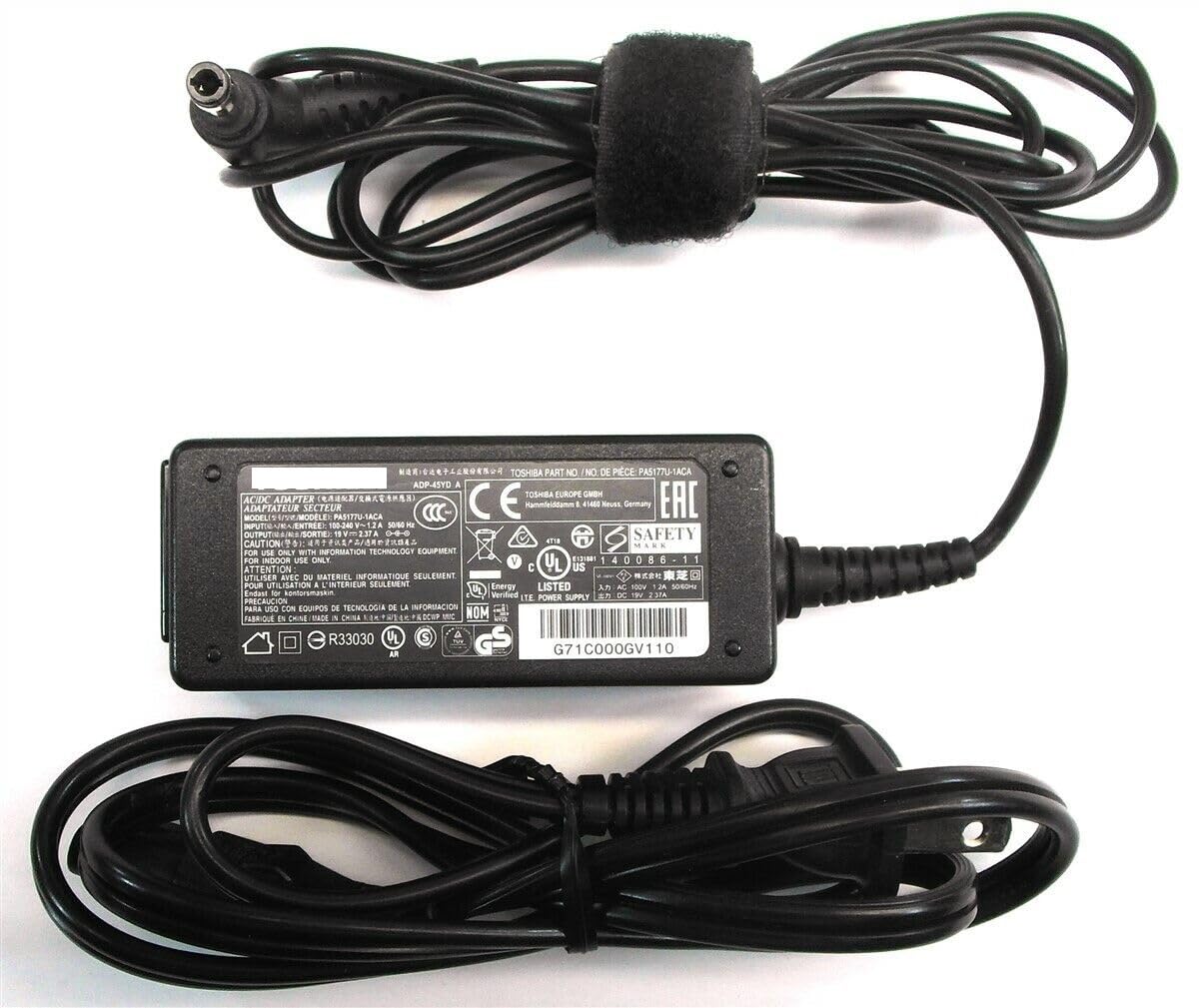Сумісний блок живлення змінного струму Toshiba Dynabook KIRA 19V 2.37A PA3822U-1ACA
Сумісний блок живлення змінного струму Toshiba Dynabook KIRA 19V 2.37A PA3822U-1ACA