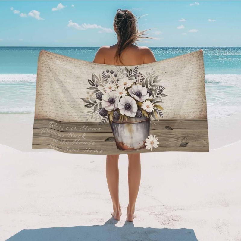 Beach Towel Floral Basket Bath Pool Towels Vintage Wood Letters Absorbent Beach Towel Soft Large Quick Dry Lightweight Camping W30*H60(CM)
Beach Towel Floral Basket Bath Pool Towels Vintage Wood Letters Absorbent Beach Towel Soft Large Quick Dry Lightweight Camping W30*H60(CM)