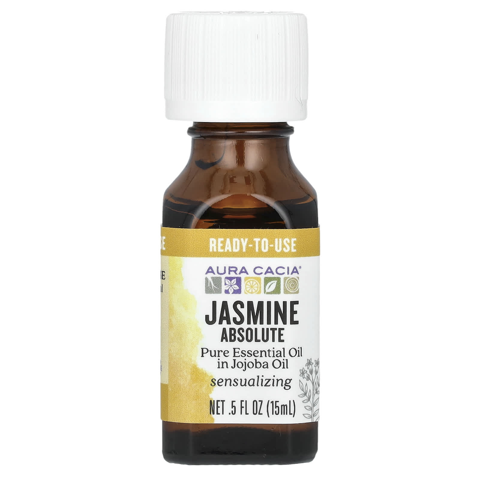 Aura Cacia, Pure Essential Oils Jojoba Oil, Jasmine Absolute, 0.5 fl oz (15 ml)
Aura Cacia, Pure Essential Oils Jojoba Oil, Jasmine Absolute, 0.5 fl oz (15 ml)