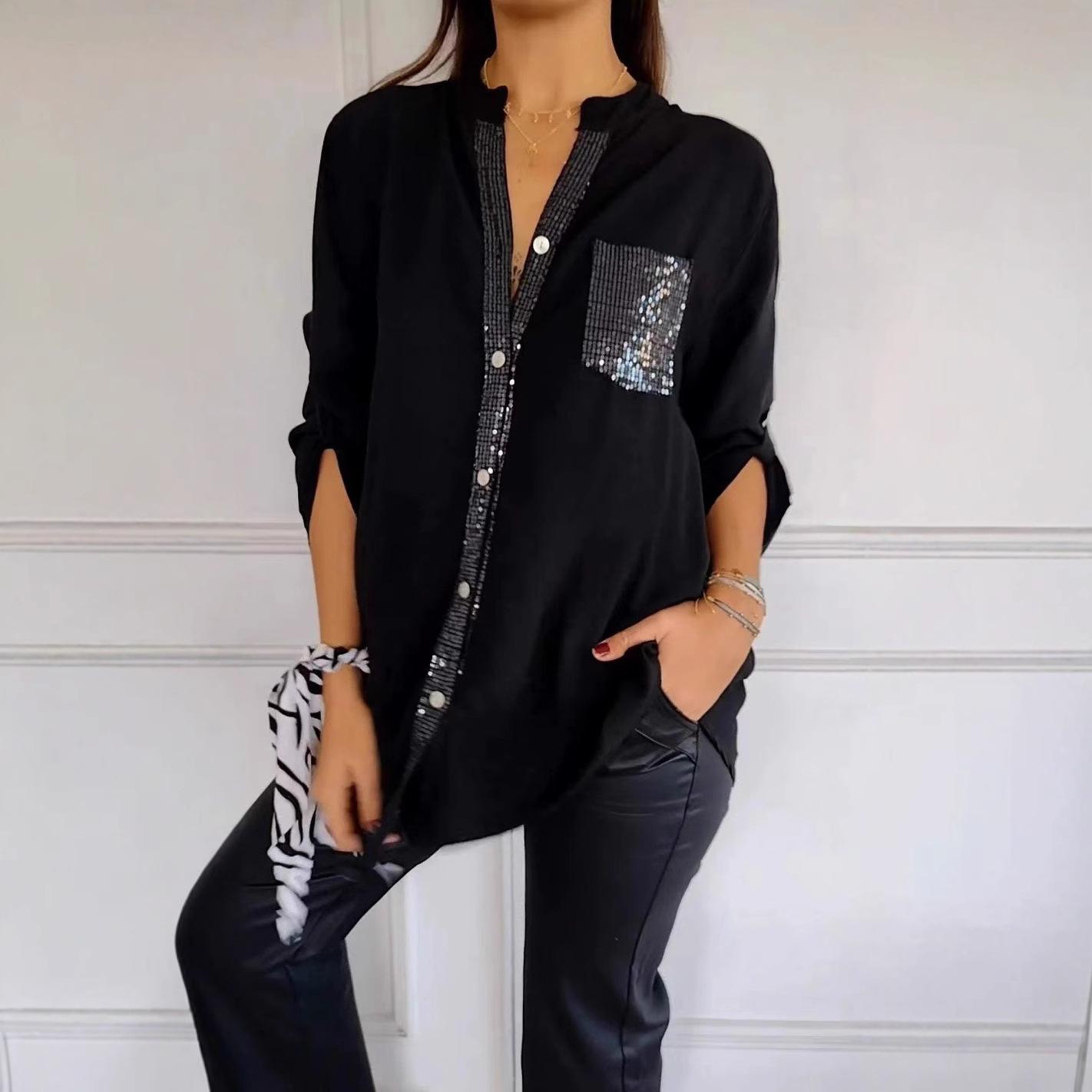 Женская свободная повседневная рубашка с термонаклейкой, весна-лето 2025 5XL чёрный
Женская свободная повседневная рубашка с термонаклейкой, весна-лето 2025 5XL чёрный