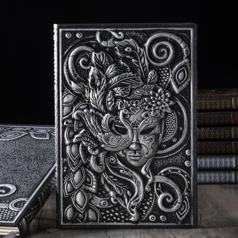 1Pcs Creative Retro 3D Relief A5 Notebook Journal Embossed Writing Notebook Handmade Leather Cover Diary Gift Office Supplies A5 срібний
1Pcs Creative Retro 3D Relief A5 Notebook Journal Embossed Writing Notebook Handmade Leather Cover Diary Gift Office Supplies A5 срібний
