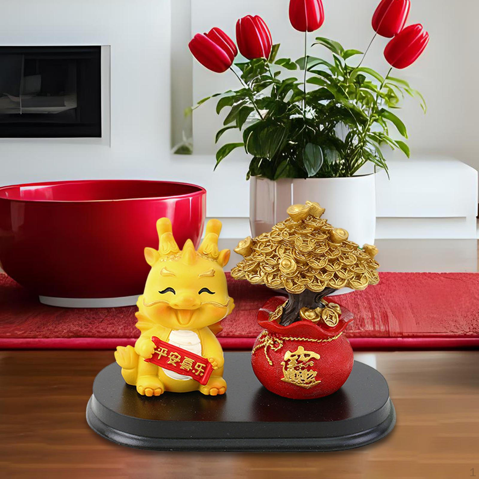 Статуя удачи китайского дракона с фигуркой дерева богатства - декор восточного искусства для кабинета дома Style C
Статуя удачи китайского дракона с фигуркой дерева богатства - декор восточного искусства для кабинета дома Style C