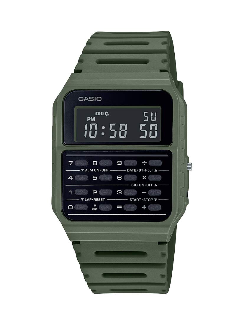 Кварцевые часы Casio Data Bank с полимерным ремешком, зеленые, 24,1 (Модель CA-53WF-3BCF) зелёный
Кварцевые часы Casio Data Bank с полимерным ремешком, зеленые, 24,1 (Модель CA-53WF-3BCF) зелёный