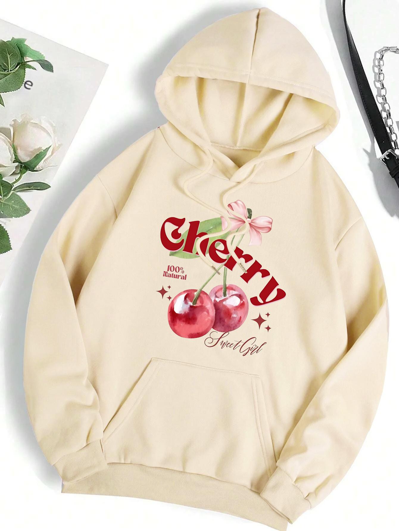 100% Natural Cherry Fruit Printing Women Hoody Pocket Y2K Hoodies Hip Hop Loose Pullover Casual Fleece Comfortable Clothes L
100% Natural Cherry Fruit Printing Women Hoody Pocket Y2K Hoodies Hip Hop Loose Pullover Casual Fleece Comfortable Clothes L