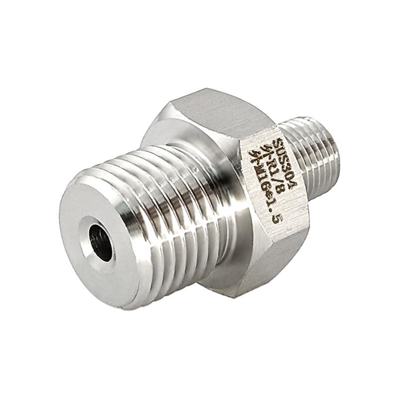 Stainless Steel Thread Adapter Reducer, Male M16X1.5 to Male R1/8 BSPT (1252)
Stainless Steel Thread Adapter Reducer, Male M16X1.5 to Male R1/8 BSPT (1252)