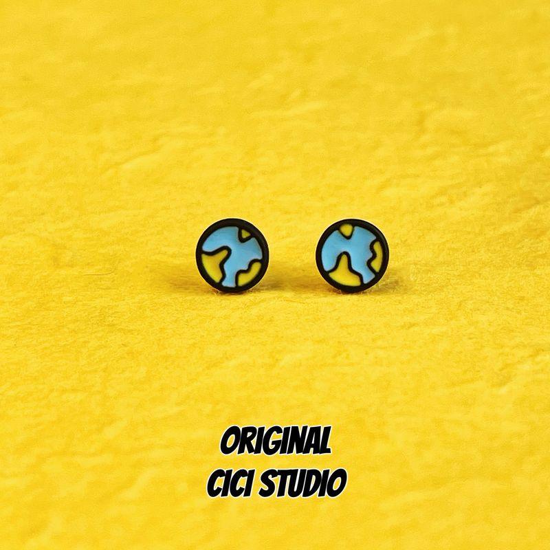 Cici Illustration Art Fun S925 Earrings Earth Instrument S925 silver needle Earth map one pair
Cici Illustration Art Fun S925 Earrings Earth Instrument S925 silver needle Earth map one pair