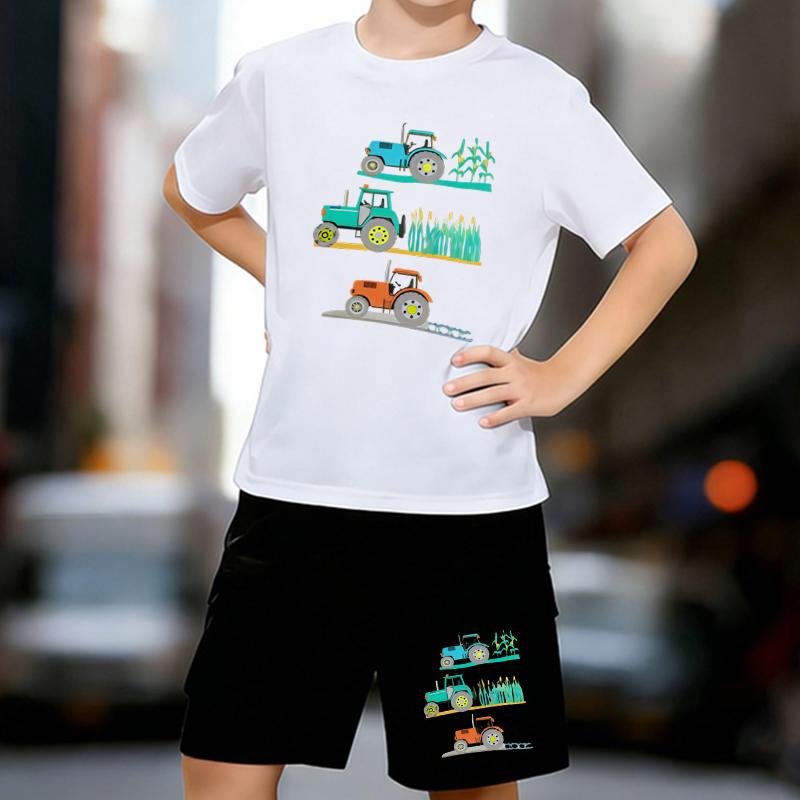 Boys 2 Piece Farming themed printed outfit, Short Sleeve T-Shirt and Shorts Set for Kids Age 5-14,Black,White Sporty Casual Summer Clothes 13-14 Years білий
Boys 2 Piece Farming themed printed outfit, Short Sleeve T-Shirt and Shorts Set for Kids Age 5-14,Black,White Sporty Casual Summer Clothes 13-14 Years білий