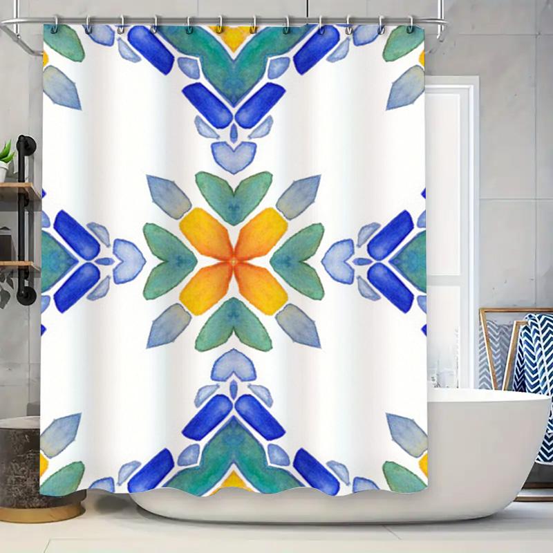Decorative Floral Shower Curtain Printed Watercolor Pattern Bath Mat Set For Bathroom Decorations Waterproof Fabric Available In W60H190(CM)-1 Pcs
Decorative Floral Shower Curtain Printed Watercolor Pattern Bath Mat Set For Bathroom Decorations Waterproof Fabric Available In W60H190(CM)-1 Pcs