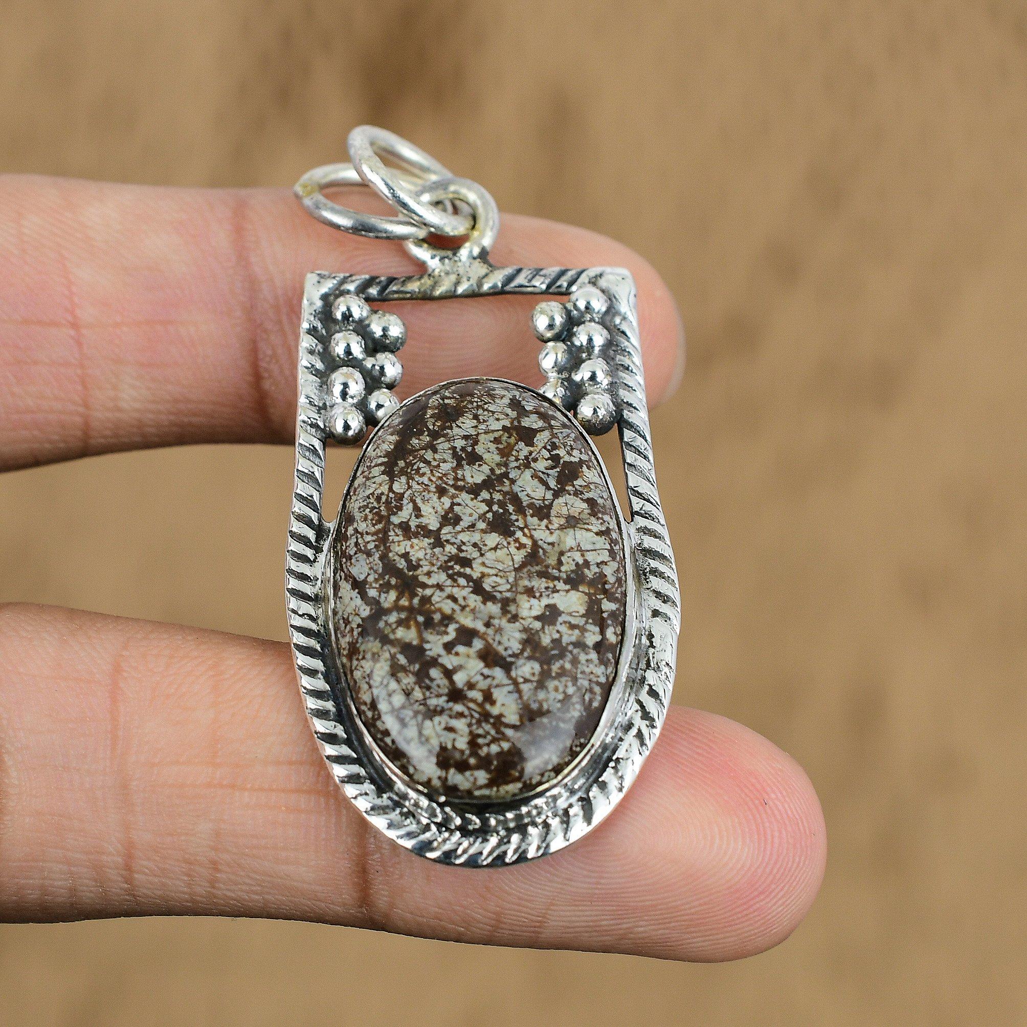 Natural Birds Eye Jasper Gemstone Pendant 925 Sterling Silver Jewelry For Girls
Natural Birds Eye Jasper Gemstone Pendant 925 Sterling Silver Jewelry For Girls
