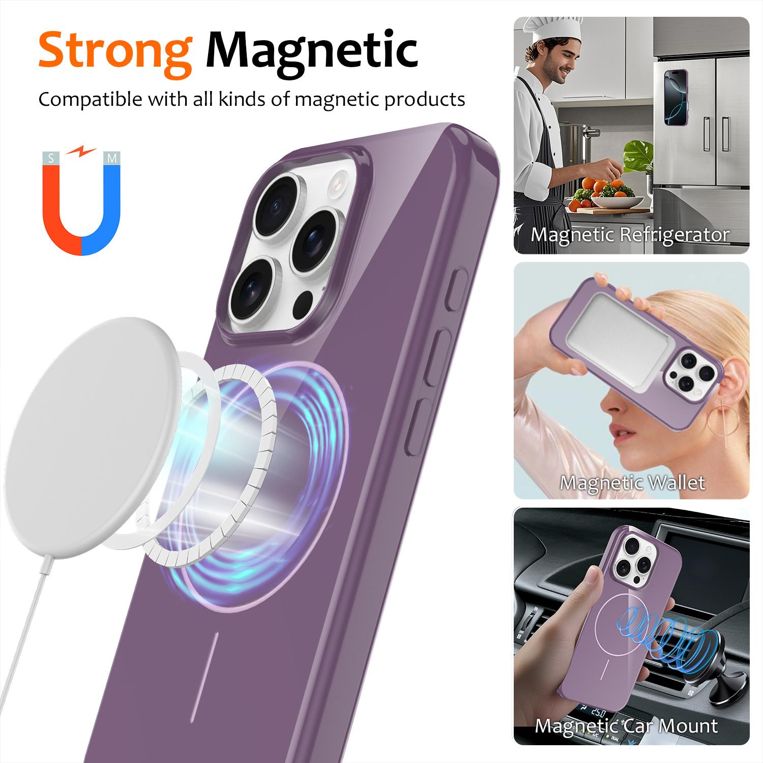 For iPhone 16 Pro Magnetic Case Compatible with MagSafe TPU Phone Back Cover with Lanyard Blue
For iPhone 16 Pro Magnetic Case Compatible with MagSafe TPU Phone Back Cover with Lanyard Blue