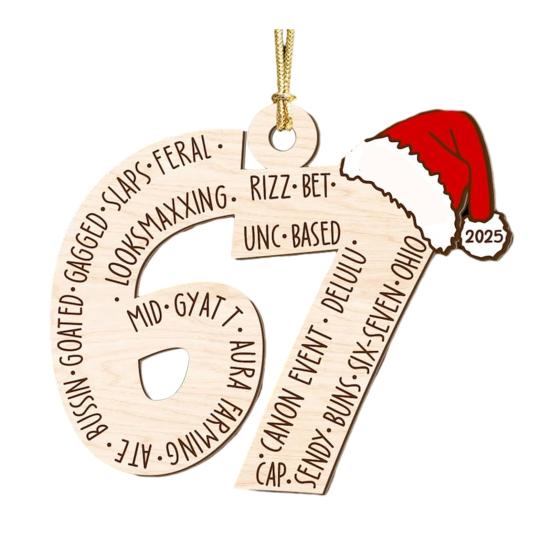 Шесть Семь Деревянное Украшение Смешной Подростковый Сленг Украшение на Рождественскую Елку Юмор 67 Мем Подарок для Подростков 3
Шесть Семь Деревянное Украшение Смешной Подростковый Сленг Украшение на Рождественскую Елку Юмор 67 Мем Подарок для Подростков 3