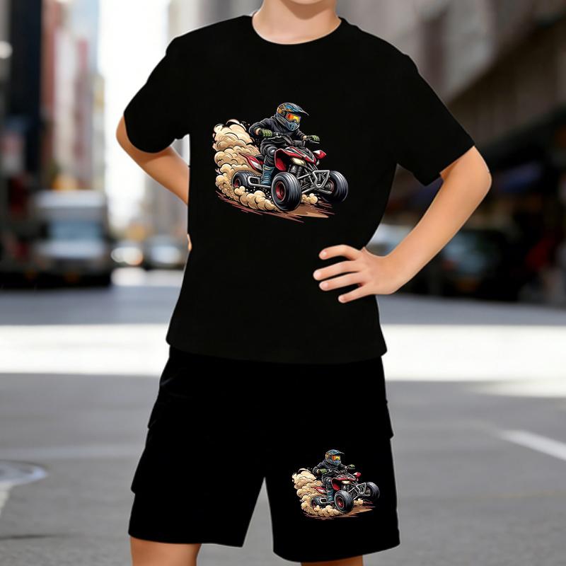 Boys 2 Piece Cartoon ATV Printed outfit, Short Sleeve T-Shirt and Shorts Set for Kids Age 5-14,White, Black Sporty Casual Summer Clothes 5-6 Years чёрный
Boys 2 Piece Cartoon ATV Printed outfit, Short Sleeve T-Shirt and Shorts Set for Kids Age 5-14,White, Black Sporty Casual Summer Clothes 5-6 Years чёрный