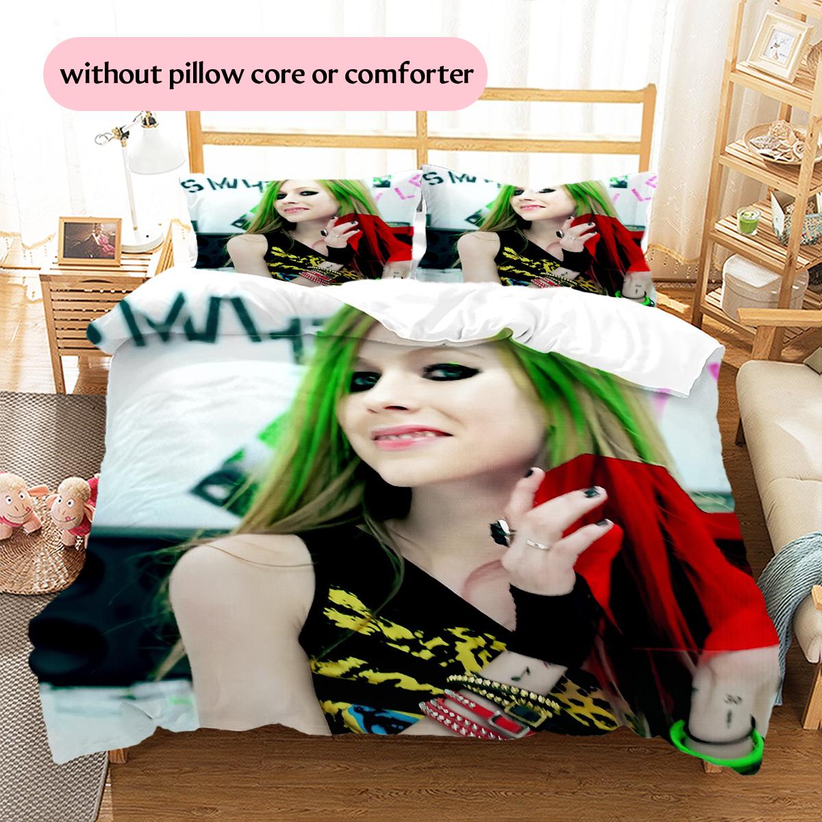 Avril Lavigne Pattern Bedding Home Decoration Birthday & Festival Gift (1 * duvet cover + 2 * pillowcase, without core) 135x200cm
Avril Lavigne Pattern Bedding Home Decoration Birthday & Festival Gift (1 * duvet cover + 2 * pillowcase, without core) 135x200cm