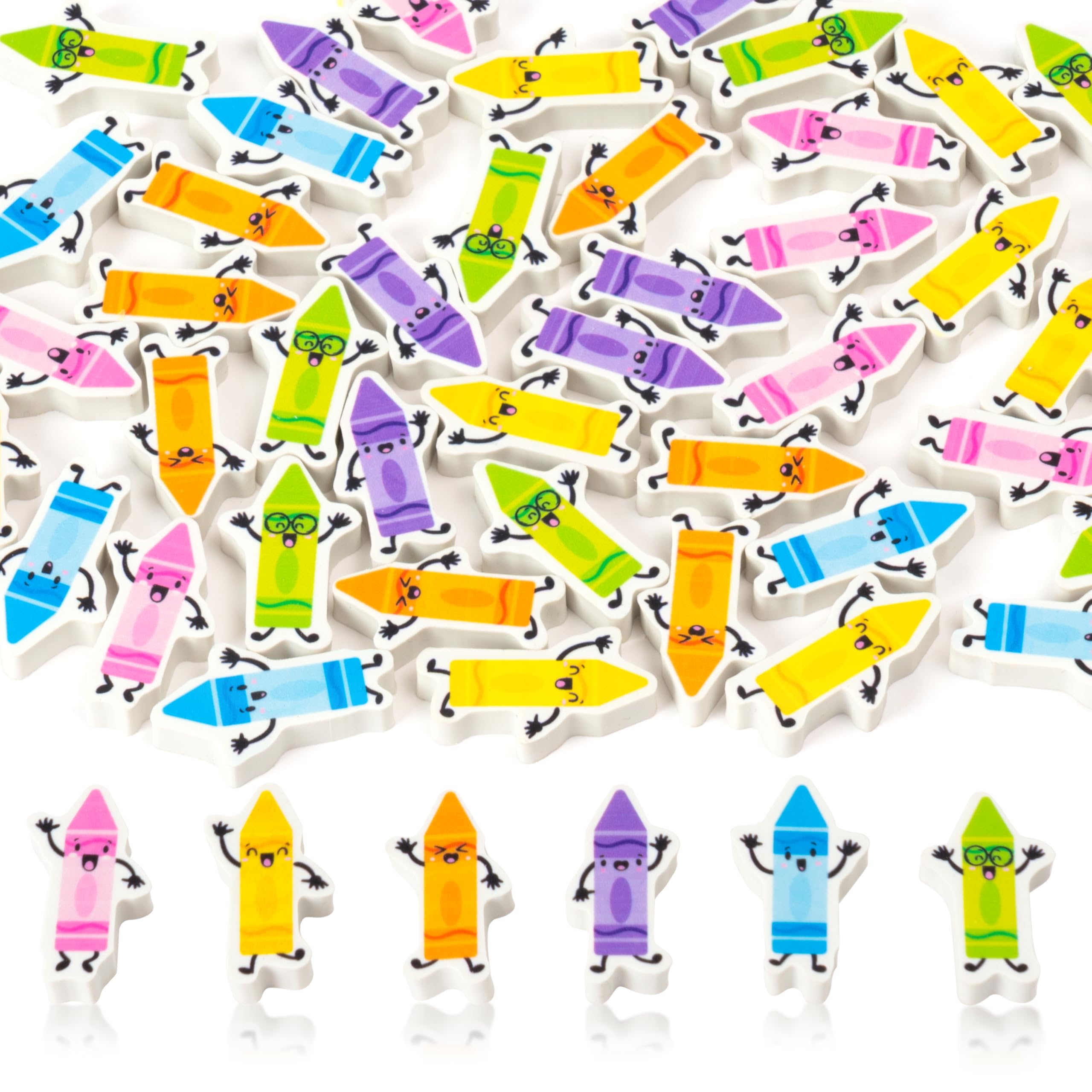 CJiangpo Crayon Mini Erasers Set of 60 for Bulk Colorful Cartoon Crayons Cute Pencil Rubber Erasers Birthday Party Favors Fillers Kids Back to School
CJiangpo Crayon Mini Erasers Set of 60 for Bulk Colorful Cartoon Crayons Cute Pencil Rubber Erasers Birthday Party Favors Fillers Kids Back to School
