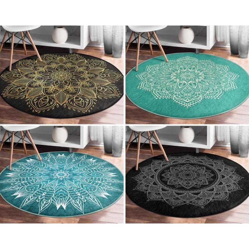 Mandala Round Rug Geometric Floor Carpet Art Deco Non Slip Circle Rugs Traditional Anti Slip Mat Black Area Rugs for Living Room 40X40cm
Mandala Round Rug Geometric Floor Carpet Art Deco Non Slip Circle Rugs Traditional Anti Slip Mat Black Area Rugs for Living Room 40X40cm