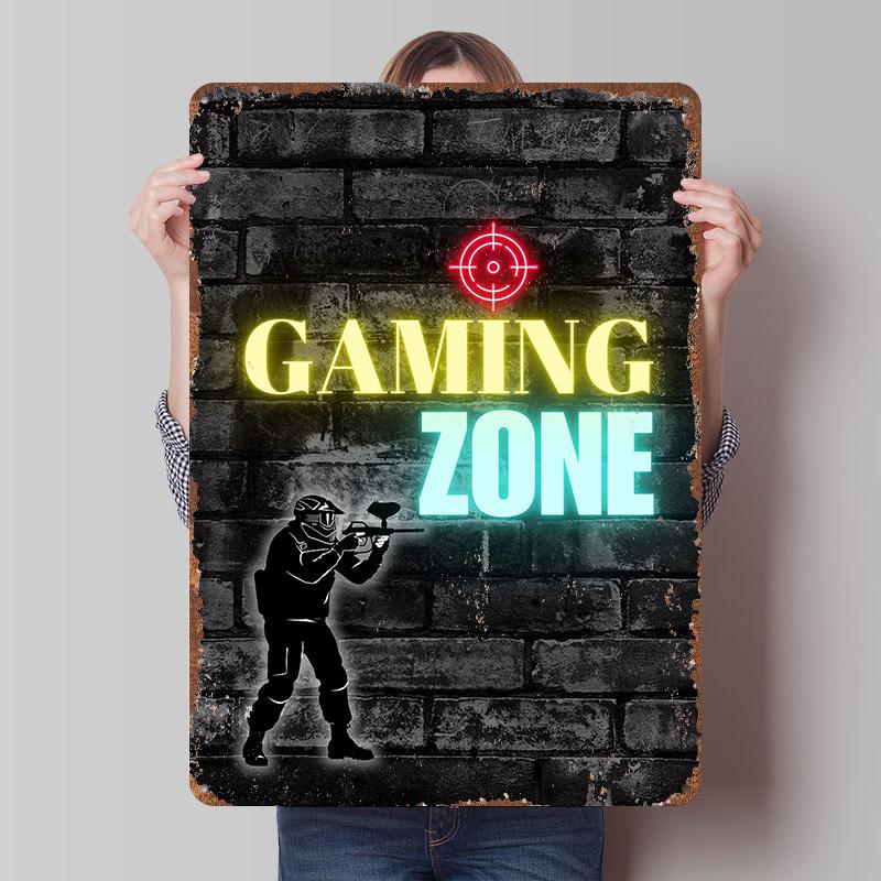 Gaming Zone Neon Metal Poster Customized Wall Art Retro Vintage Tinplate Signs for Garage Decoration Room Man Cave Wand Deko 7.9x11.8In(20x30cm)
Gaming Zone Neon Metal Poster Customized Wall Art Retro Vintage Tinplate Signs for Garage Decoration Room Man Cave Wand Deko 7.9x11.8In(20x30cm)
