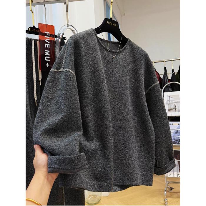DeRong Plus Size Loose Round Neck Sweatshirt - Autumn/Winter Women s Casual Top M темно-серого
DeRong Plus Size Loose Round Neck Sweatshirt - Autumn/Winter Women s Casual Top M темно-серого