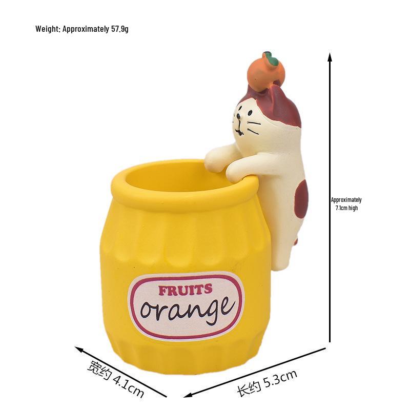 Japanese Zakka Resin Craft Miniature Cat Storage Box and Fruit Shop Ornaments
Japanese Zakka Resin Craft Miniature Cat Storage Box and Fruit Shop Ornaments