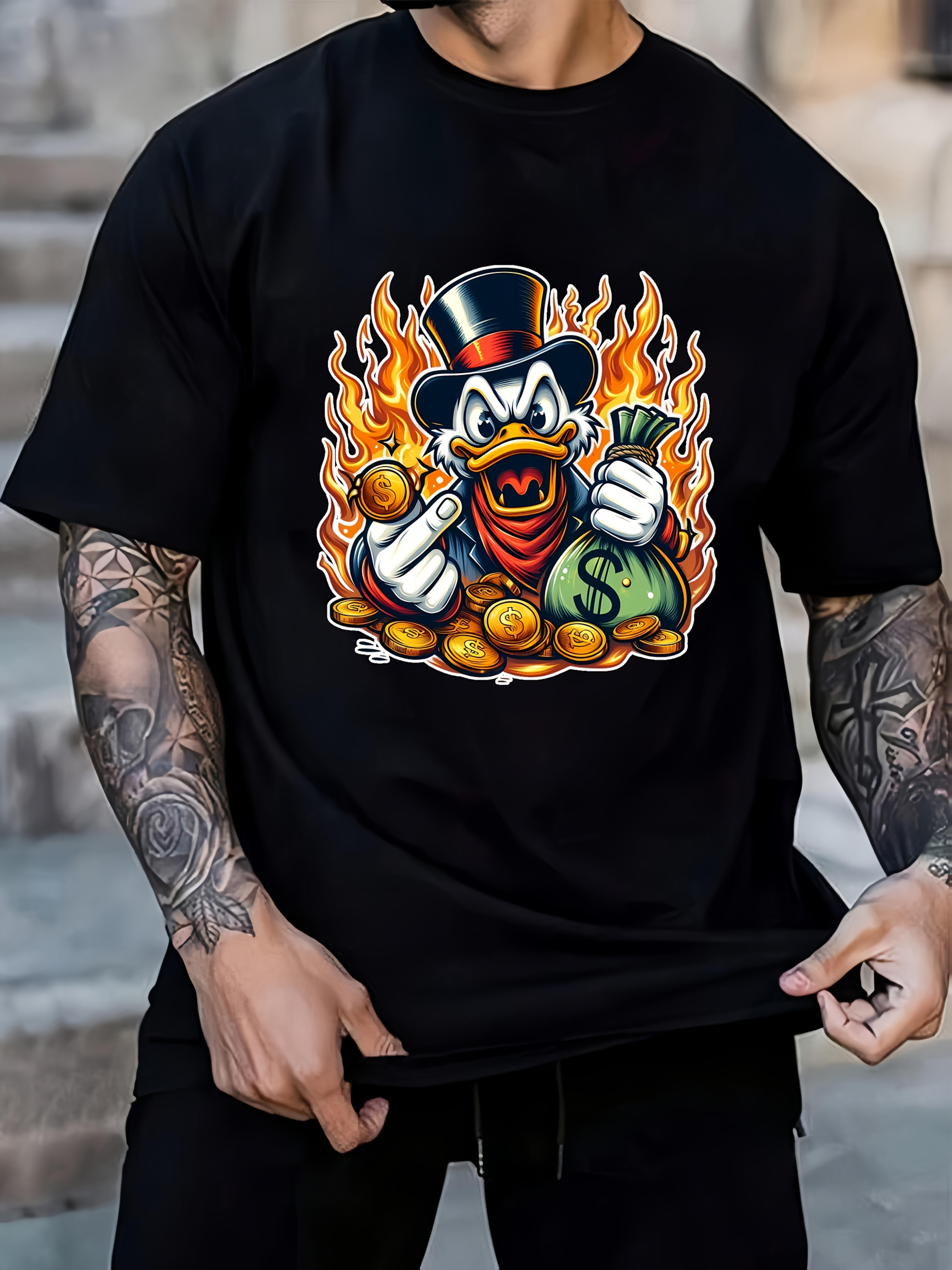 Casual Black T-shirt with Donald Duck Design - Loose Fit M
Casual Black T-shirt with Donald Duck Design - Loose Fit M