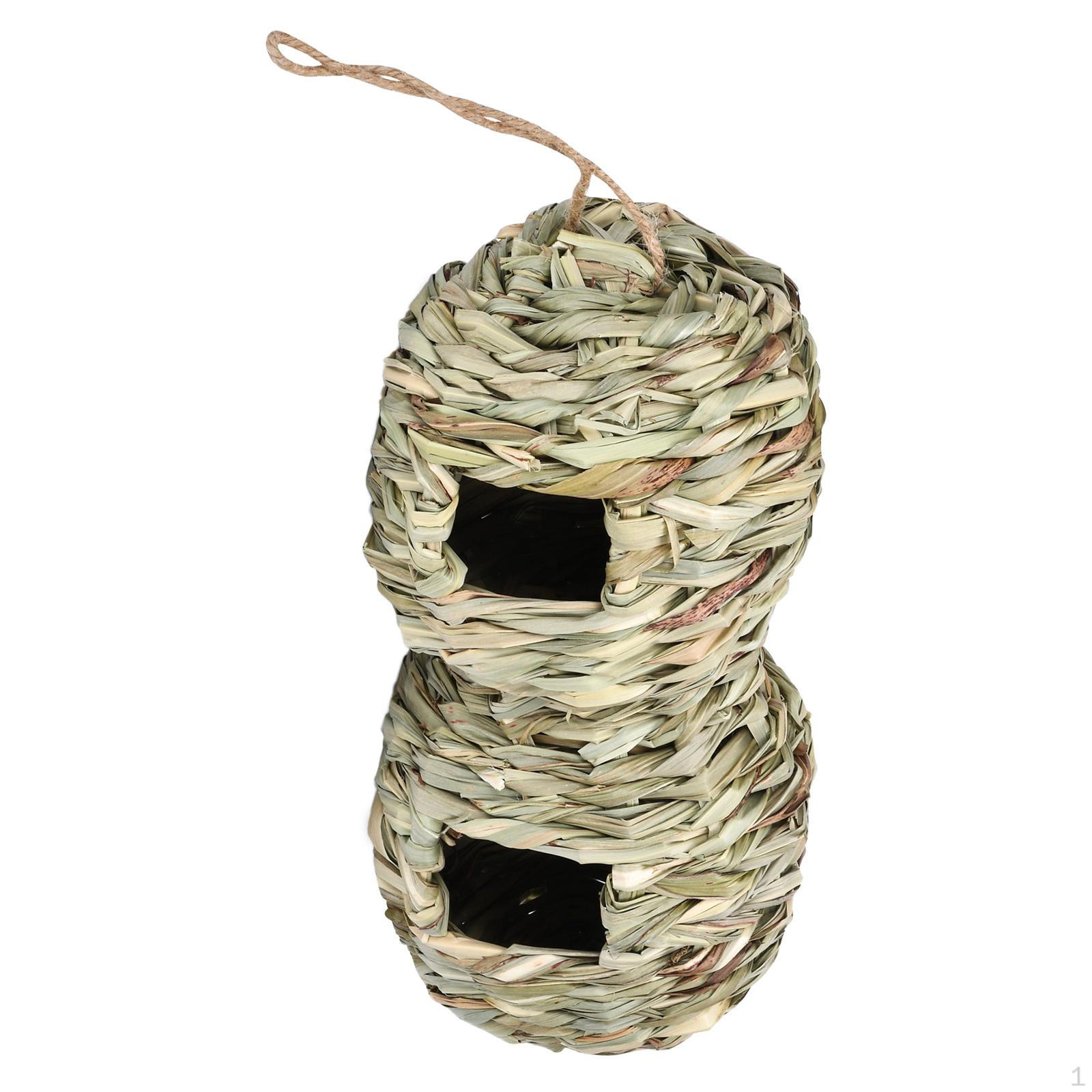 Bird House Grass Hand Woven Cage Shelter Outside Hanging Nest Cozy Resting Place Birdhouse for
Bird House Grass Hand Woven Cage Shelter Outside Hanging Nest Cozy Resting Place Birdhouse for