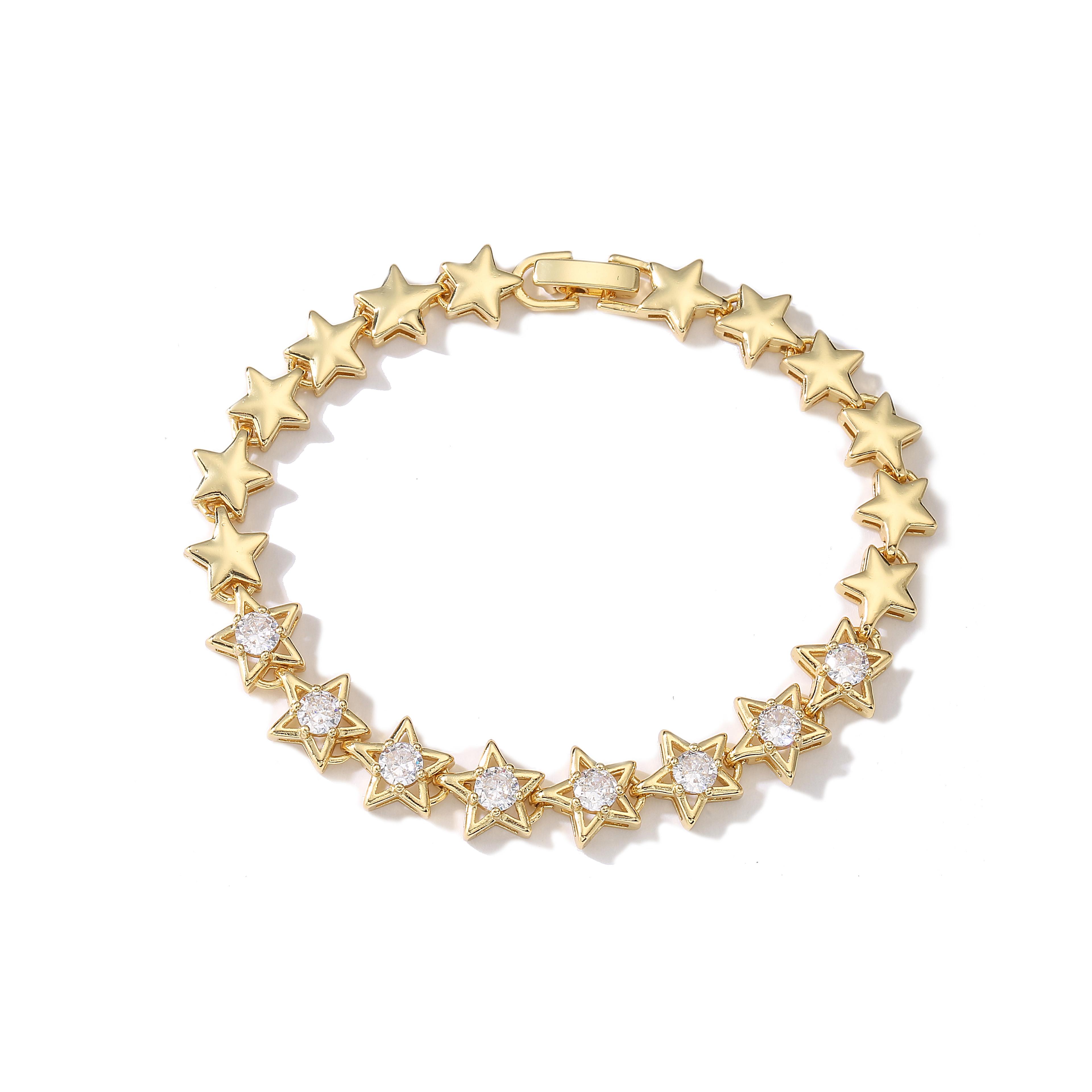 HECHENG,Trendy Zirconia Crystal Stars Bracelet for Women , Stars Charm Bracelets Delicate AAA Cubic Zirconia Zircon золотой
HECHENG,Trendy Zirconia Crystal Stars Bracelet for Women , Stars Charm Bracelets Delicate AAA Cubic Zirconia Zircon золотой