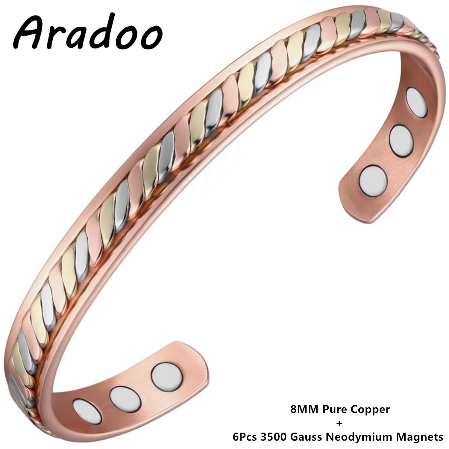 Handwoven Copper Bracelet for Women with Ultra Strength Magnetic Cuff Bangle
Handwoven Copper Bracelet for Women with Ultra Strength Magnetic Cuff Bangle