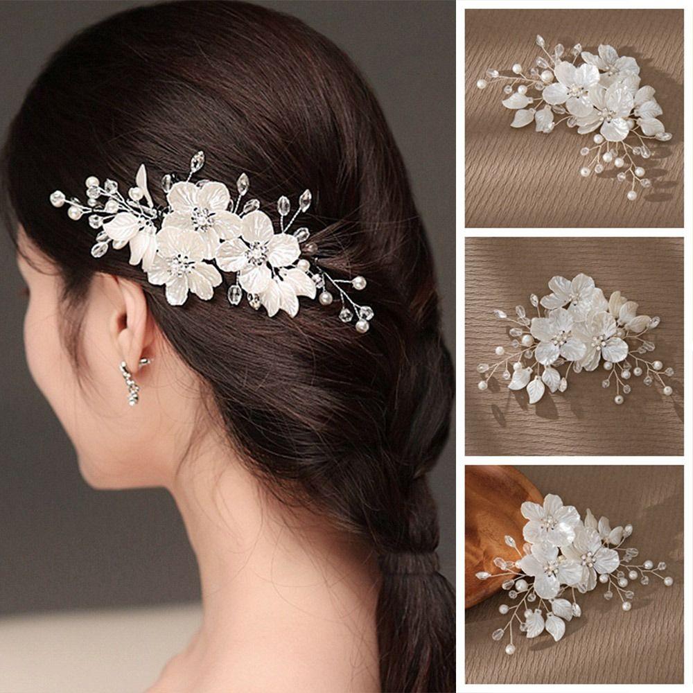 Crystal Pearl Flower Bridal Headwear Handmade Wedding Hairpin New Bride Headdress For Women золотий
Crystal Pearl Flower Bridal Headwear Handmade Wedding Hairpin New Bride Headdress For Women золотий