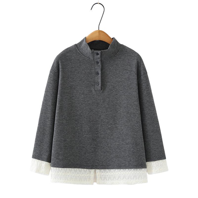 Plus Size 2-in-1 Lace Patchwork Velvet Top, Long Sleeve, Half-High Collar, Slimming Base Layer for Women - Autumn 2025. 2XL серый
Plus Size 2-in-1 Lace Patchwork Velvet Top, Long Sleeve, Half-High Collar, Slimming Base Layer for Women - Autumn 2025. 2XL серый