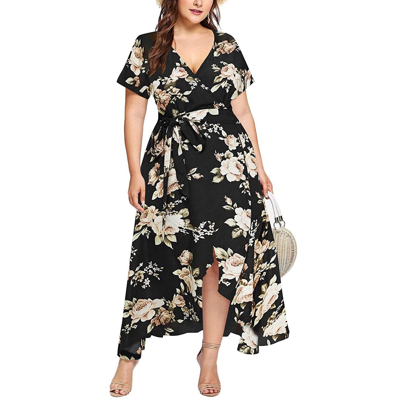 Женские повседневные платья больших размеров с высокой талией и V-образным вырезом, скрывающие живот XXL
Женские повседневные платья больших размеров с высокой талией и V-образным вырезом, скрывающие живот XXL