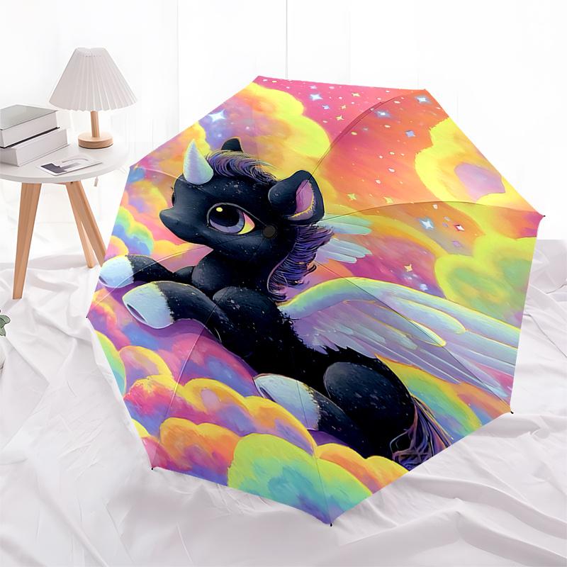 Rainbow Clouds Fantasy Unicorn Automatic Folding Umbrella - Portable 3-Fold Design with 8-Bone Iron Frame, Perfect for Outdoor Use and Festi
Rainbow Clouds Fantasy Unicorn Automatic Folding Umbrella - Portable 3-Fold Design with 8-Bone Iron Frame, Perfect for Outdoor Use and Festi