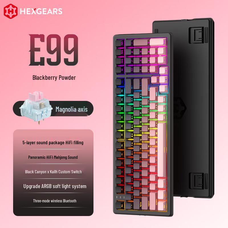 Hyeku E99 Tri-Mode 99-Key Custom Mechanical Gaming Keyboard
Hyeku E99 Tri-Mode 99-Key Custom Mechanical Gaming Keyboard