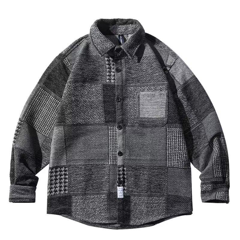 Men s Japanese Retro Plaid Patchwork Woolen Shirt - Long Sleeve Casual Outerwear M сірий колір
Men s Japanese Retro Plaid Patchwork Woolen Shirt - Long Sleeve Casual Outerwear M сірий колір