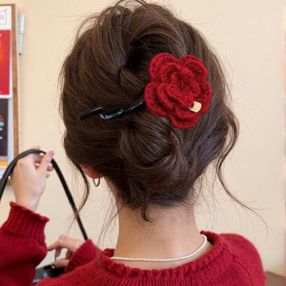 3D Wool Flower Hair Rope Wool Rubber Hair Tie Retro Rose Flower Hair Claw Streetwear Hair Clip
3D Wool Flower Hair Rope Wool Rubber Hair Tie Retro Rose Flower Hair Claw Streetwear Hair Clip