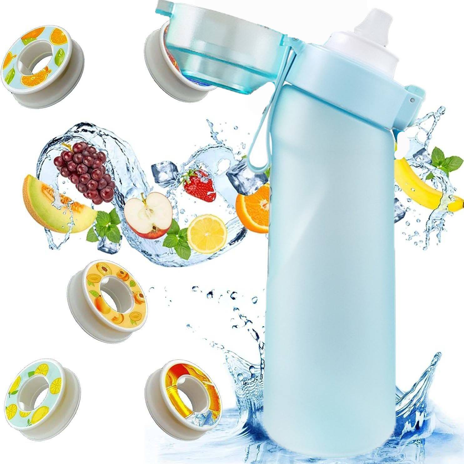 Motion Water Bottle 650ml Sports Alr Up Drinking Bottle 5 Fruit Fragrance Pods Water Cup for Outdoor Camping Fitness Fashion 0.65L
Motion Water Bottle 650ml Sports Alr Up Drinking Bottle 5 Fruit Fragrance Pods Water Cup for Outdoor Camping Fitness Fashion 0.65L