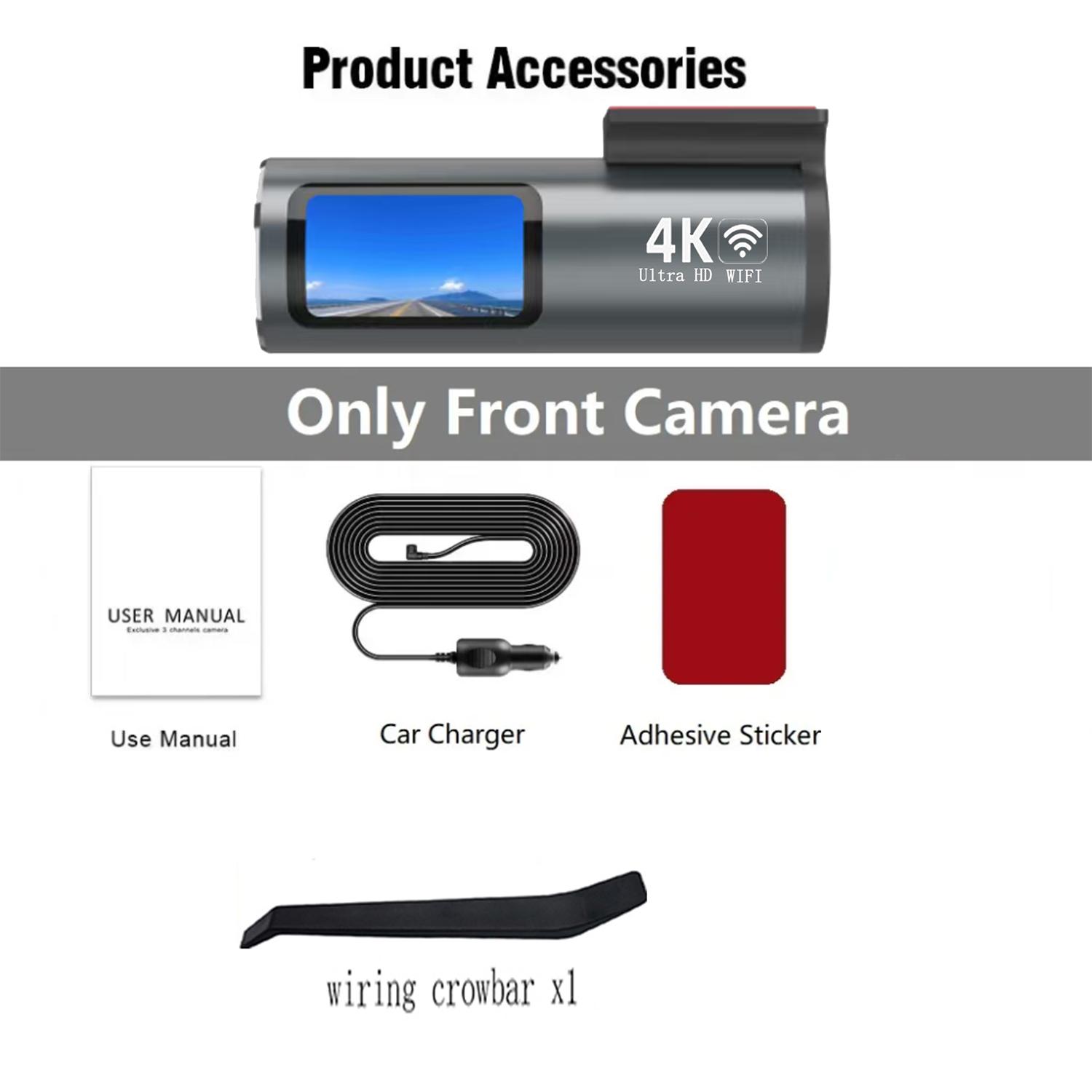 Dash Cam 4K WiFi GPS Dash Camera for Cars Mini Front Car DVR 24H Parking Mode G-Sensor Car Driving Video Recorder Loop Recording None чорний
Dash Cam 4K WiFi GPS Dash Camera for Cars Mini Front Car DVR 24H Parking Mode G-Sensor Car Driving Video Recorder Loop Recording None чорний